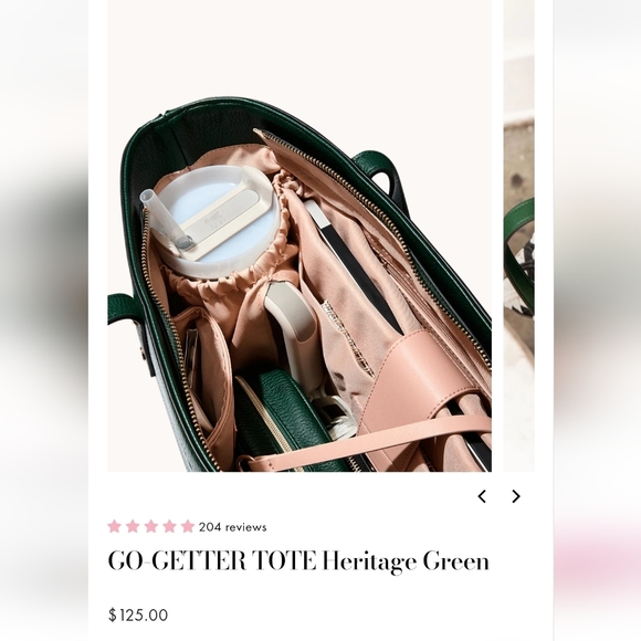 Poppy & Peonies Heritage Green Tote - Picture 5 of 8